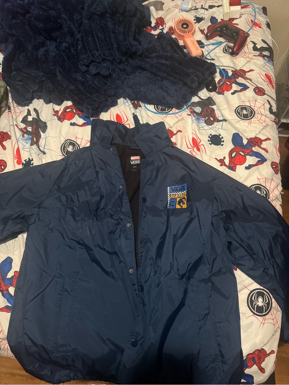 Vans Navy Blue Windbreaker with Panther Patch